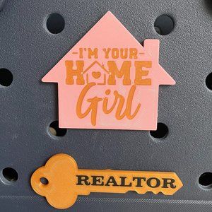 Set of 2 Realtor Bogg Bag Charms-Real Estate Bogg Charm-Broker Bogg Bit